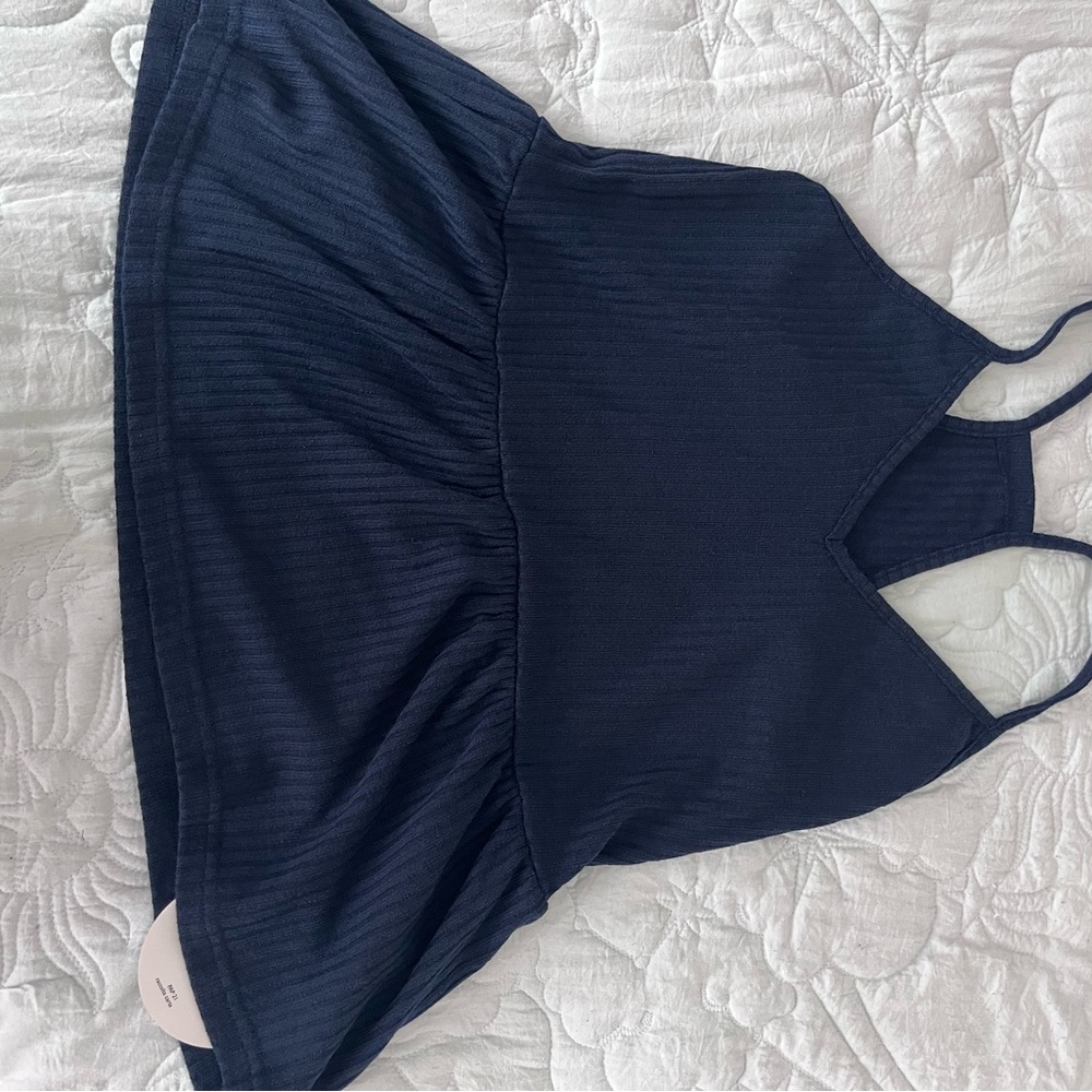 Navy Blue Halter Top